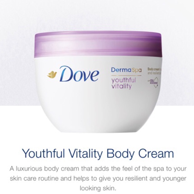 dove derma spa youthful vitality body cream