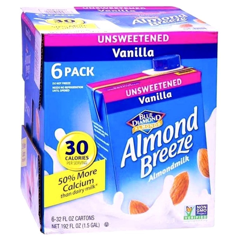 BLUE DIAMOND ALMONDS Unsweetened Vanilla Almond Breeze Milk Drink [1