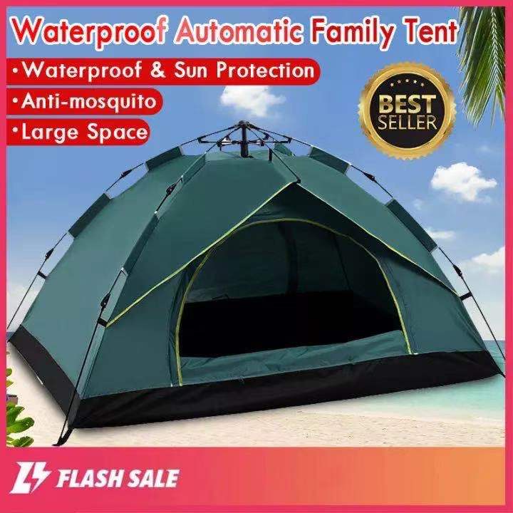 Tent 2/4/6 Persons Pop up Waterproof Automatic Tent Outdoor Foldable