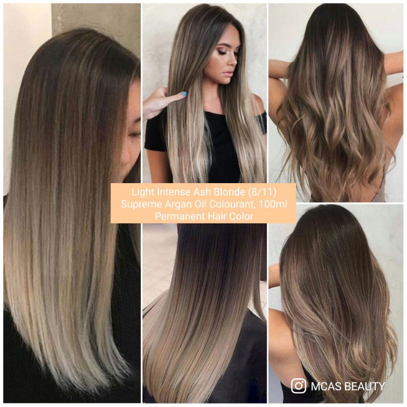 Light Intense Ash Blonde Permanent Hair 