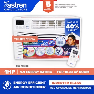 Astron Inverter Class 1HP Aircon with remote (window-type air conditioner | TCL100-RE)