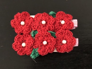 Crochet flower hairclip for girls, kids and ladies #5