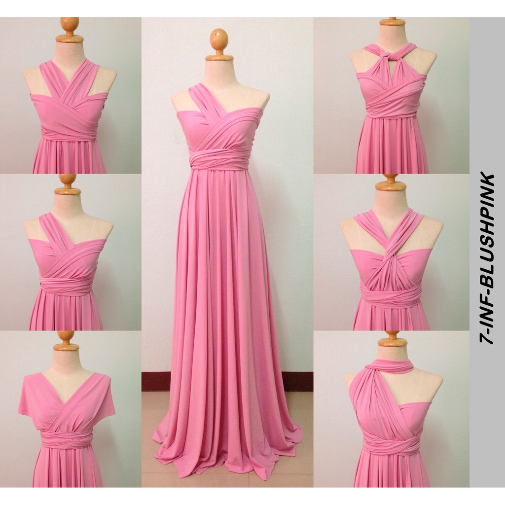 blush pink color gown