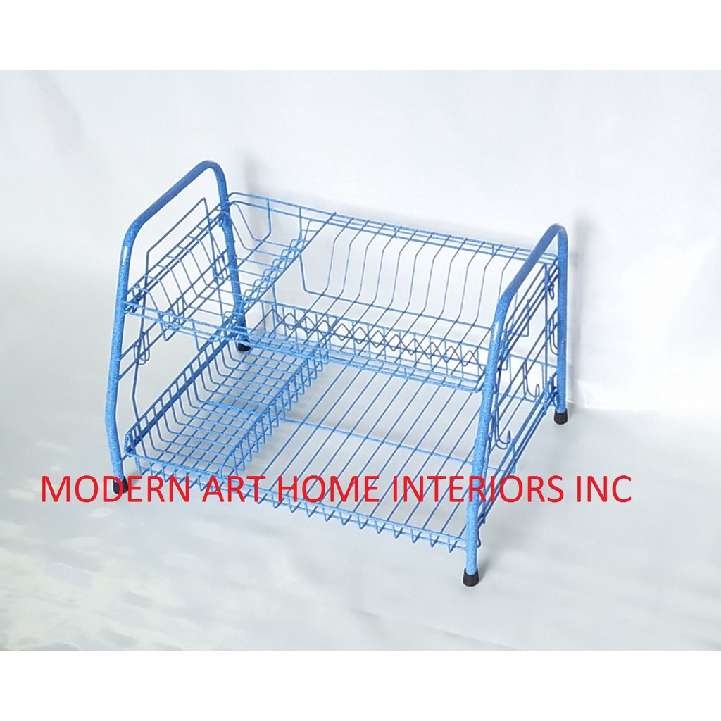 Super 2 Layer Blue Dish Rack | Shopee Philippines