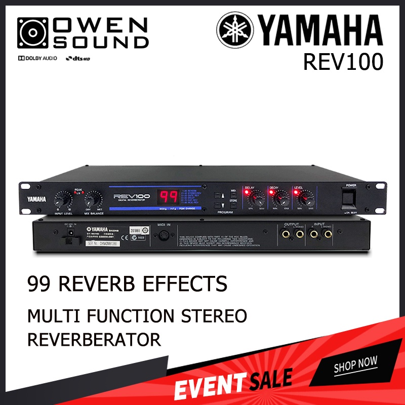 YAMAHA REV100 Vocal effect Audio effector Digital Reverb Effect With 99