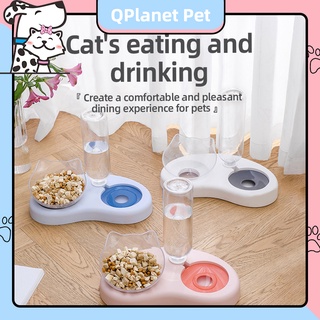 Pet 2 in 1 Automatic Feeder Bowl Cat Dog bowl Drinking Bottle Full Set Puppy Kitty Water Dispenser