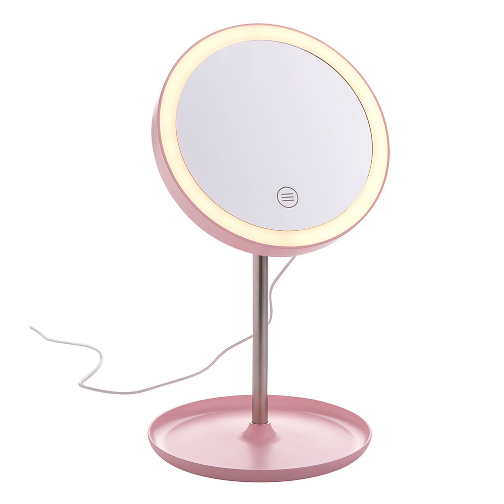 round makeup mirror with lights