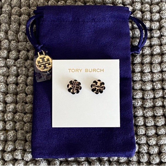 Brand New Authentic Tory Burch Logo Flower Resin Stud Earrings | Shopee  Philippines