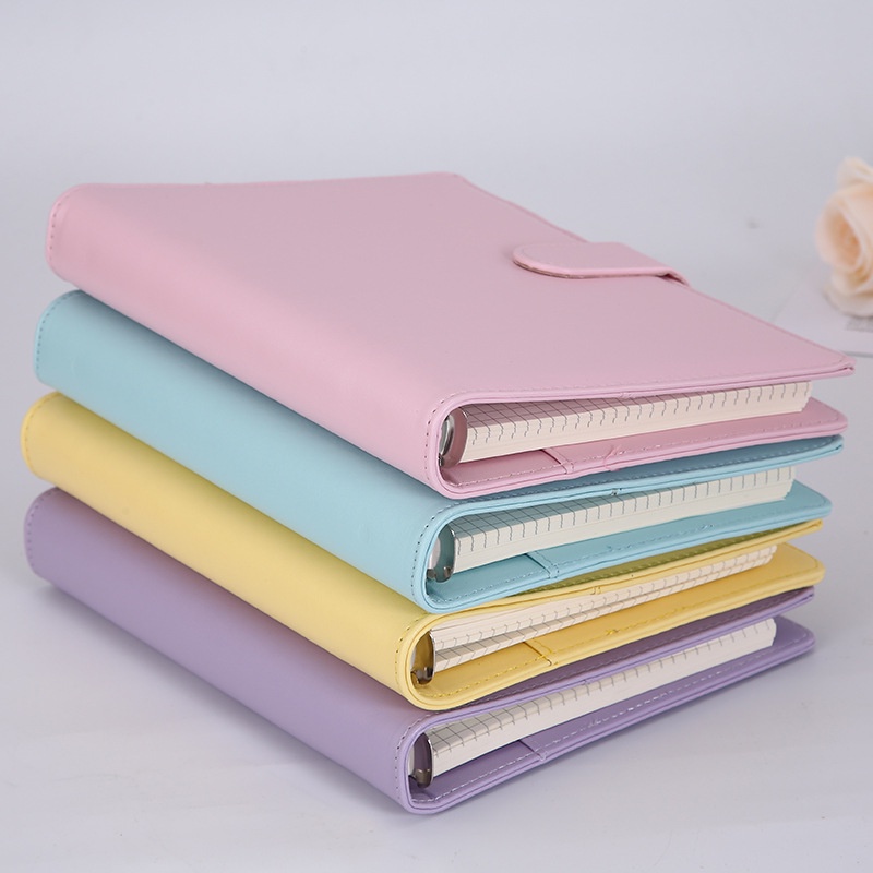 A5 Binder Macaron Color Notebook Office Storage Stationery Binder