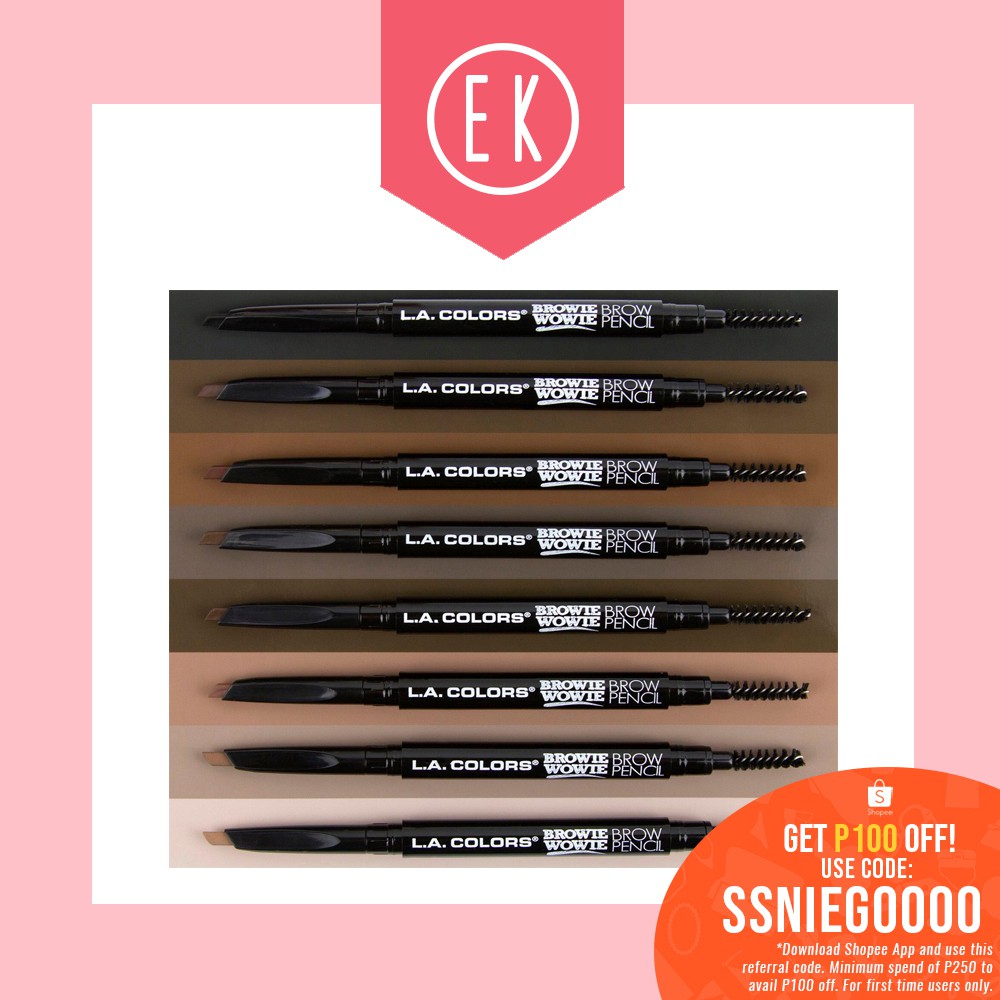 La Colors Browie Wowie Brow Pencil Eye Makeup Eyebrow And Kilay With Spoolie Shopee Philippines