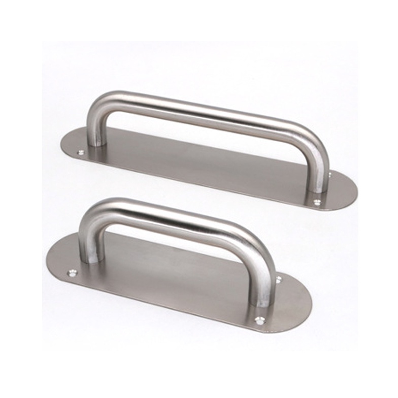 Door handle stainless steel frosted thick fire safety door pull push ...