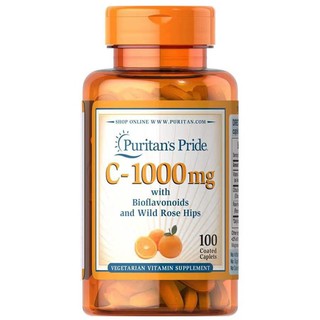 Puritan's Pride Vitamin C-1000 mg with Bioflavonoids & Rose Hips (100 caplets )