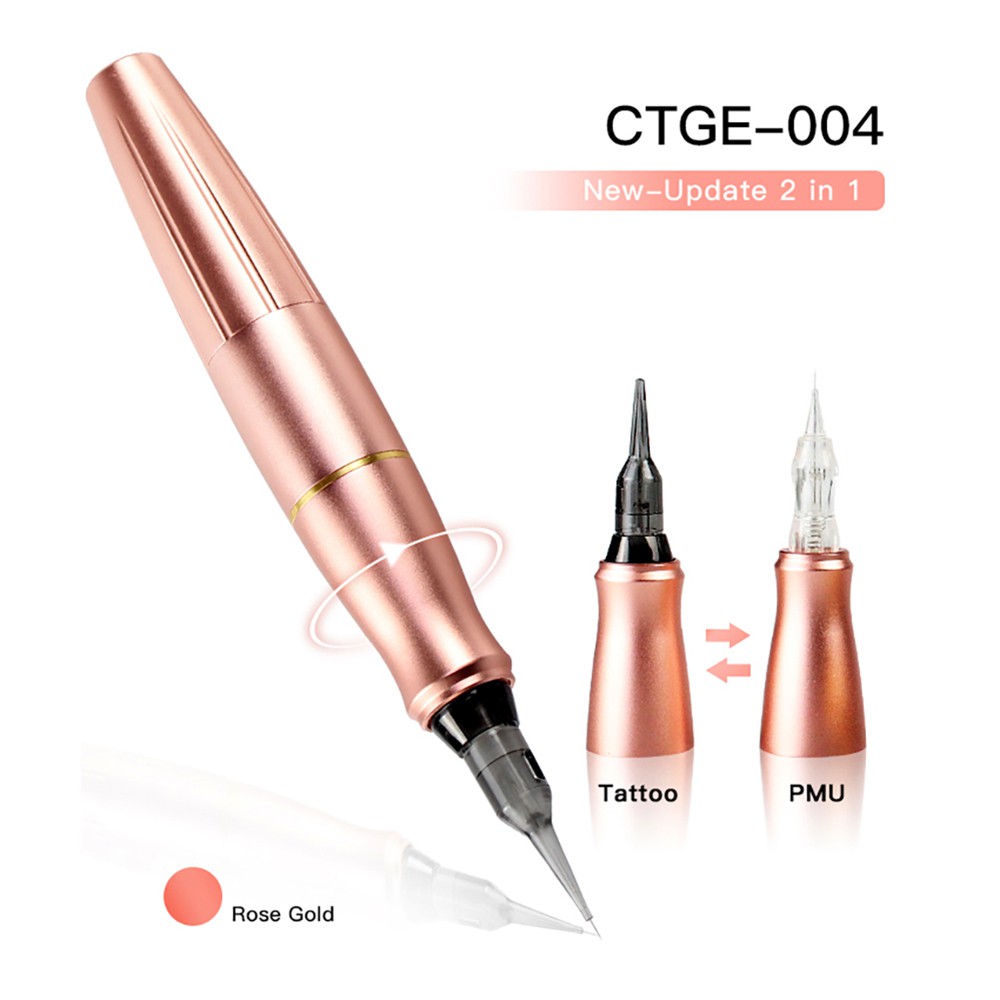BMX New Permanent Makeup Tattoo Machine Rotary Pen 2 Heads For Liner&Shader Eyebrow Eyeliner Lip