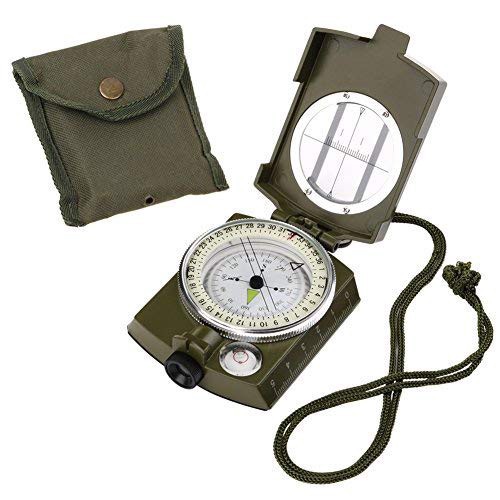 Waterproof Military Lensatic Sighting Compass with Glass Mapping Ruler ...