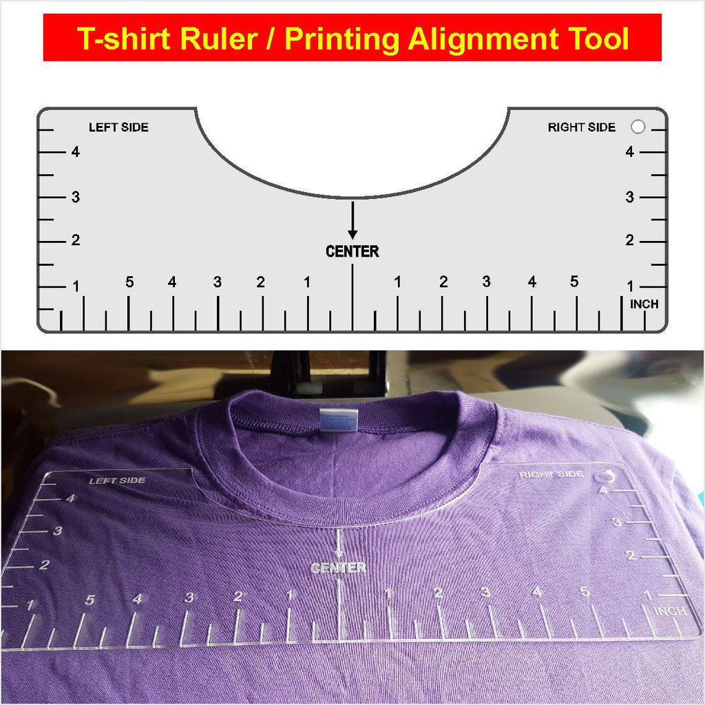 2 Pieces T-Shirt Alignment Tool Transparent T-Shirt Guide Ruler T-Shirt Ruler Guide Sublimation Designs on T-Shirt Vinyl Acrylic Centering Ruler with Size Chart for Fabric Cutting File Supplies 