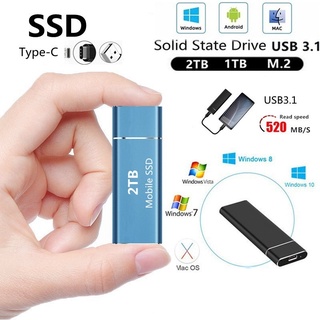 8TB 4TB 2TB SSD Mobile Solid State Drive Storage Device Hard Drive Computer Portable TYPE-C USB 3.1 Mobile Hard Drives Solid State Disk