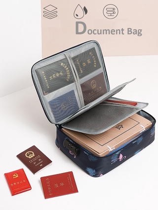 Large Capacity Document Bag Men's Insert Handbag Credit Card Wallet Organizer Travel Waterproof Storage Pouch Accessories Items