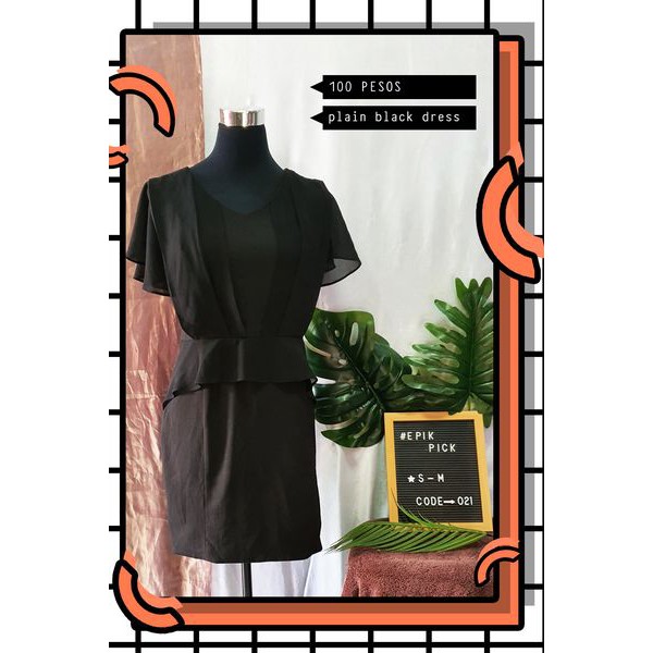 PLAIN BLACK DRESS !! | Shopee Philippines