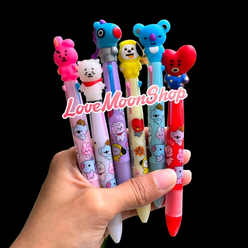 New Cute BT21 Retractable Tricolor Ballpen | Shopee Philippines