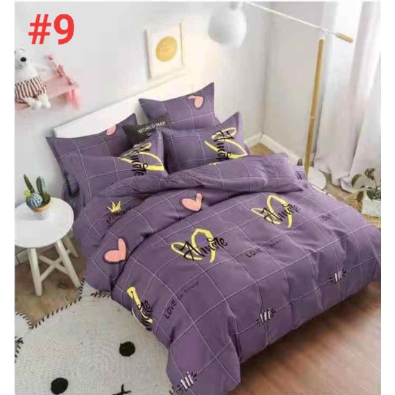 Latest Style Cotton Fabric 3 in 1 Bedsheet and Pillow cases Queen size set 150x190cm Shopee