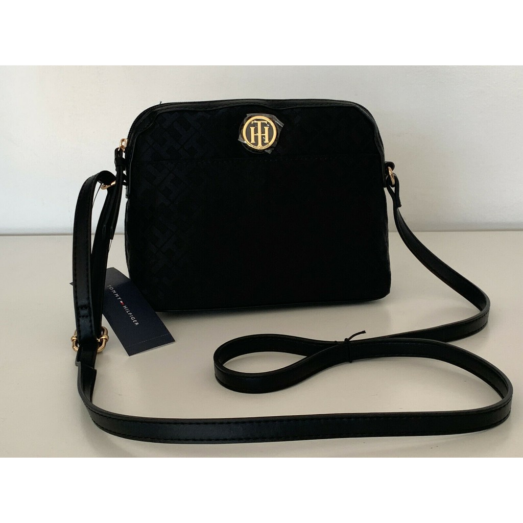 tommy hilfiger black sling bag