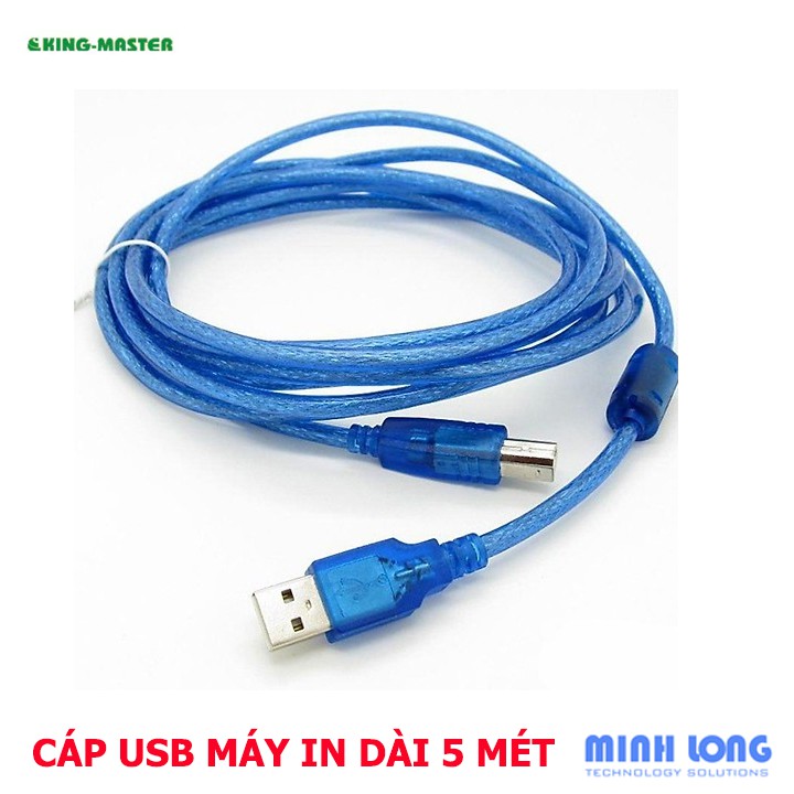 King-Master 5m printer USB cable with anti-interference Standard USB 2. ...