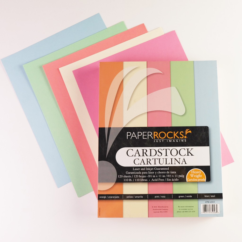 Paper Rocks Colored Cardstock 200gsm 8 5 X 11 Assorted 120shts