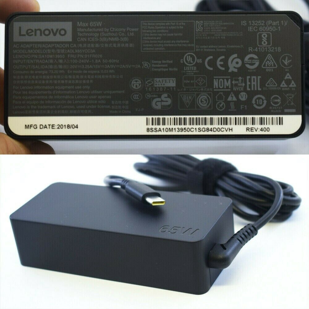 New Lenovo 65W 20V  Type C USB C AC Power Charger Adapter For ThinkPad  E480 E580 | Shopee Philippines