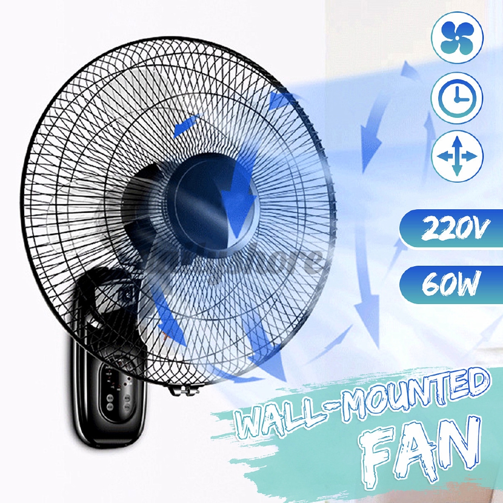 Wall Mounted Fan Mechanical Plastic Leaf Remote Control Plastic