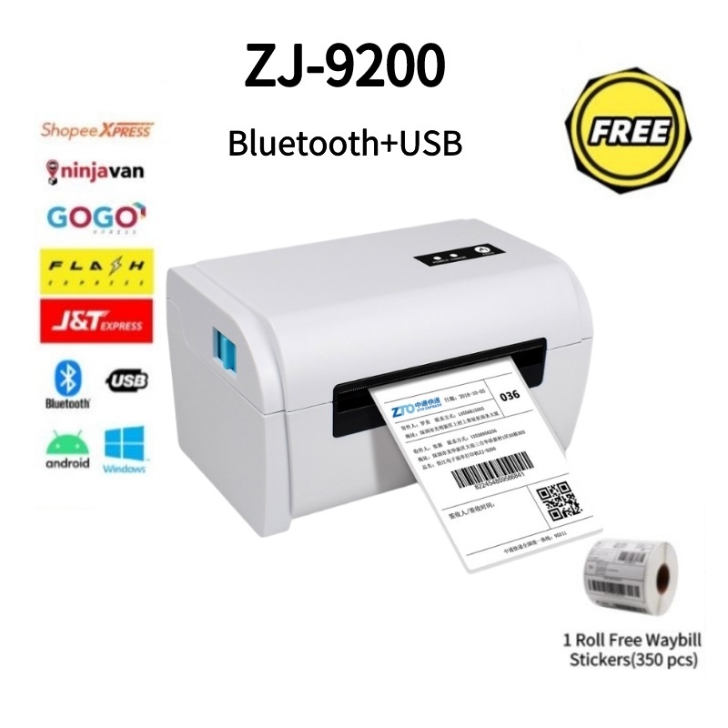 Thermal Printer ZJ9200 Waybill For Printer Cellphone Bluetooth USB