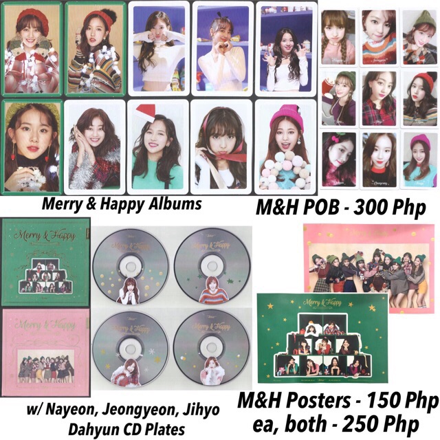 Twice Merry Happy Album Twicetagram Photocard Pc Poster Pob Shopee Philippines