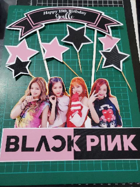 blackpink cake topper with personalized celebrants name shopee philippines