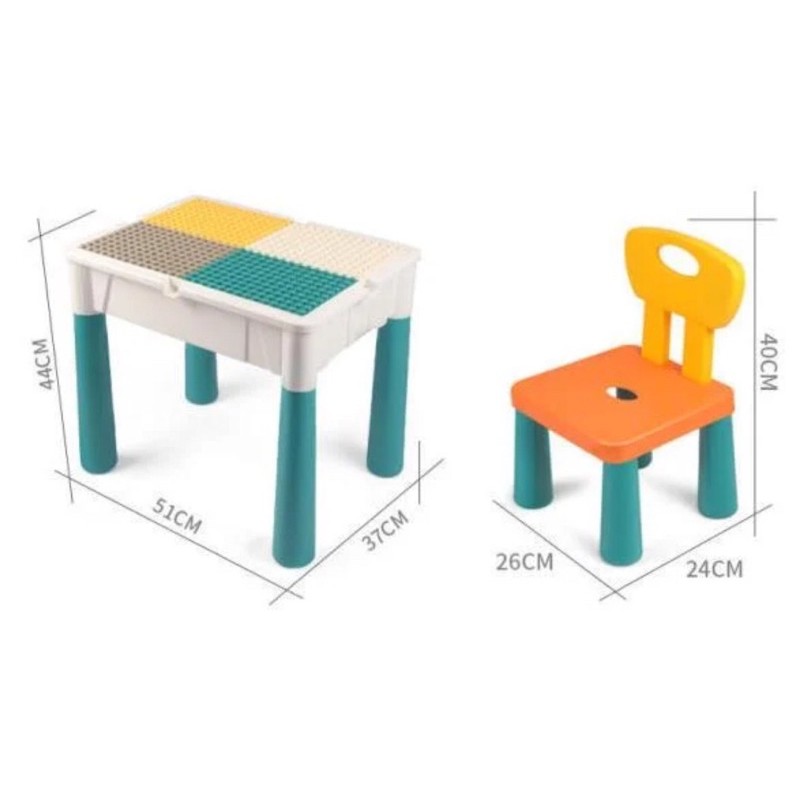 Multipurpose Table And Chair Building Blocks Sluban B0788 Shopee Philippines - moc table roblox