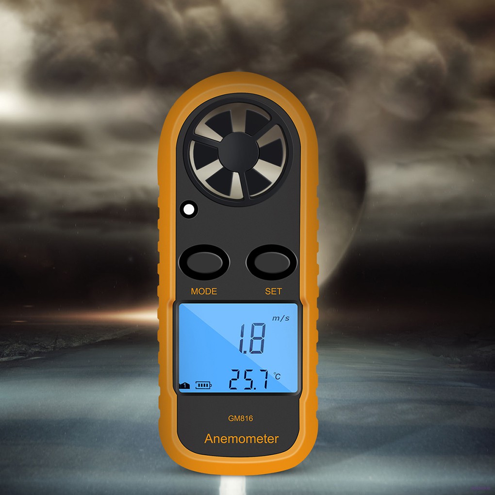 GM816 Digital Anemometer WindSpeed Gauge Meter LCD Handheld Airflow