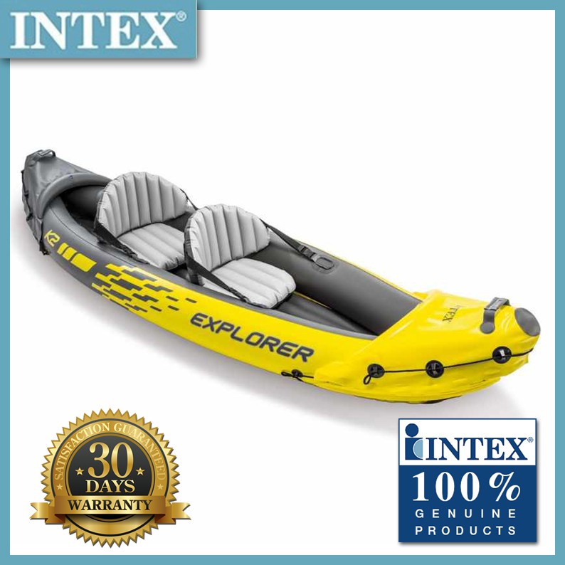 Intex 607 Explorer K2 Kayak 2 Person Inflatable Boat Set Shopee Philippines