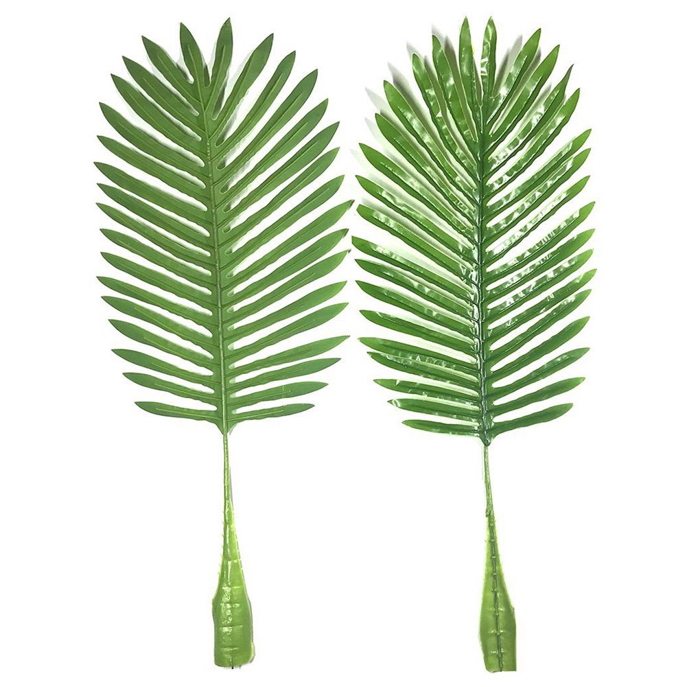 5 Pack Palm Leaves Fake Faux Artificial Plant Leaves Green Single Leaf