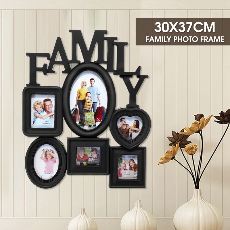 Stock)Family Photo Frame Wall Hanging 6 Multi-Sized Pictures | Shopee  Philippines