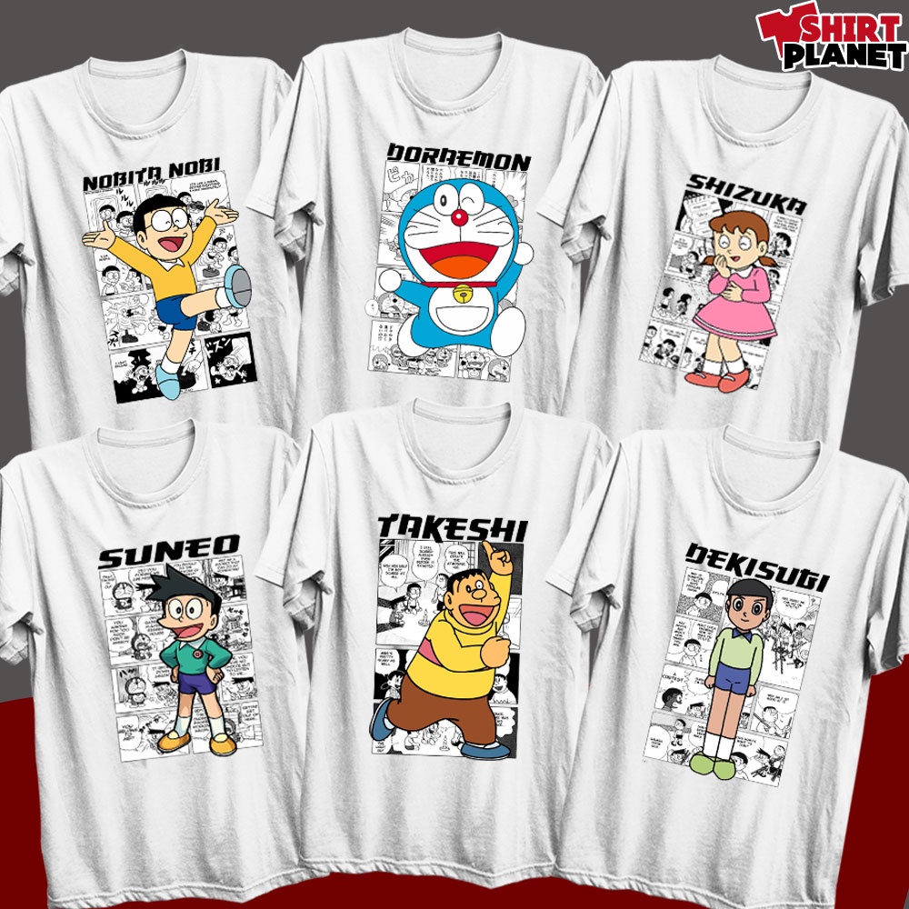 New Drifit Shirt Doraemon Nobita Suneo Damulag Shizuka Shirt Design