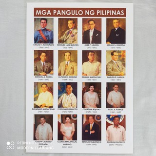 NEW! Laminated Presidents of the Philippines A4 | Shopee Philippines