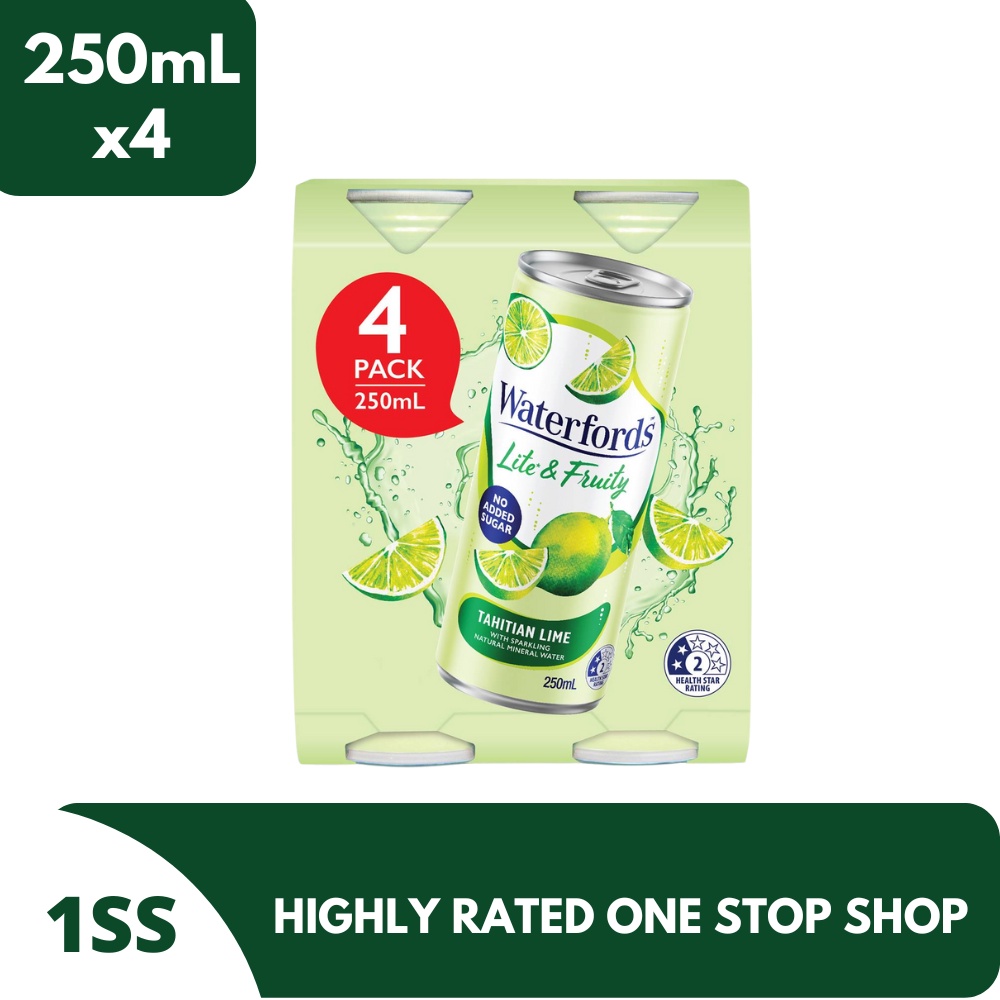 Waterfords Tahitian Lime Sparkling Water 250ml x 4 Shopee Philippines