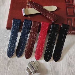 KZE23mm High Quality Italian Cowhide Watch Strap Black Brown Texture Leather Watchband Suitable for #1