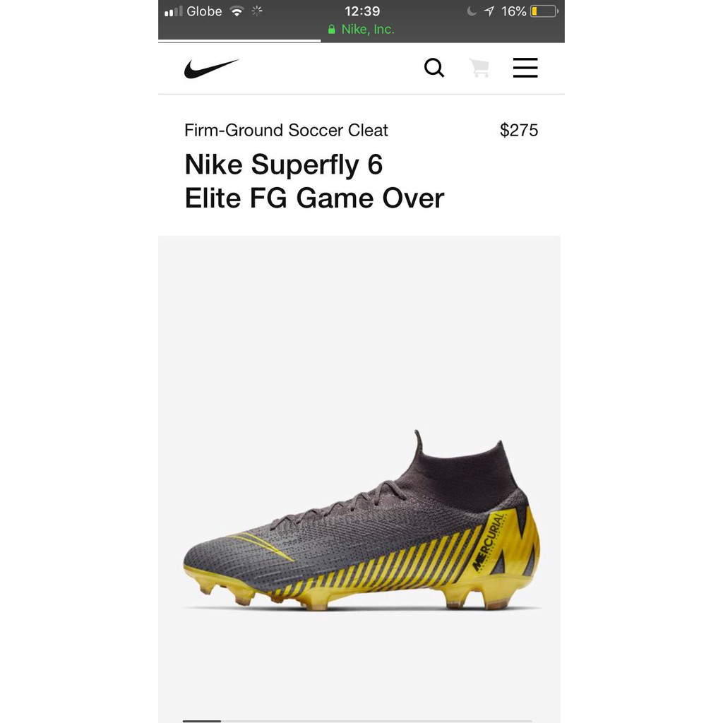 nike superfly 6 elite fg game over