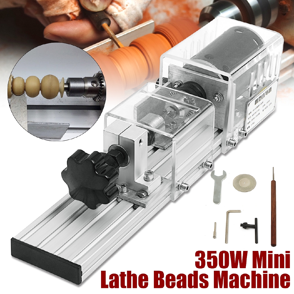 cOd Precisions Mini Wood Lathe Machine DIY Woodworking Lathe Polishing Cutting Drill Rotary Tool