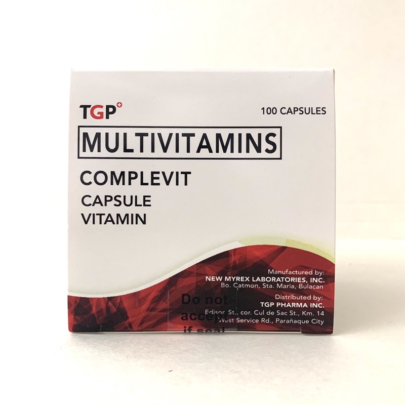 (Enervon / Clusivol Generic) Complevit Multivitamins Capsules (100 Capsules) XK7a