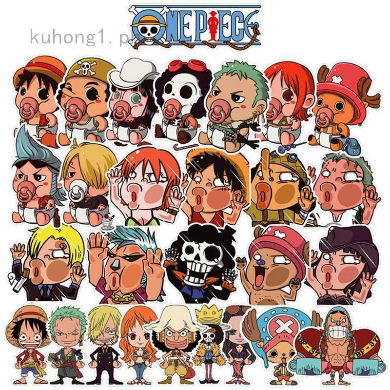 Anime One Piece Luffy Stickers Pvc Car Backpack Pad Waterproof Decal Shopee Philippines