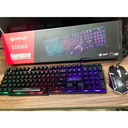 Inplay STX360 and STX 200 RGB Keyboard and Mouse Bundle (Black and ...