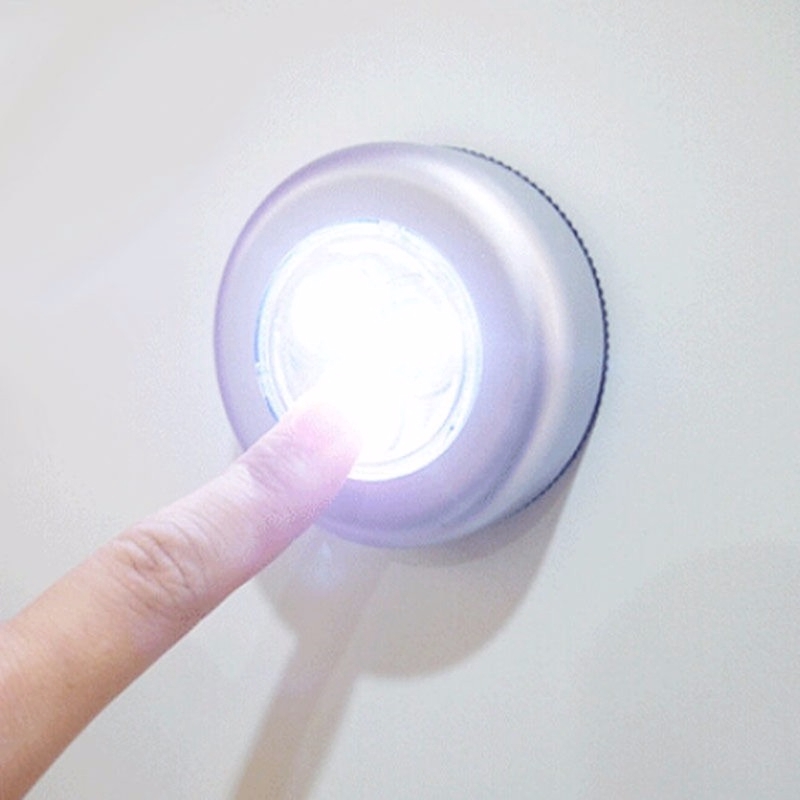 LED touch light sticky push light is suitable for closet,