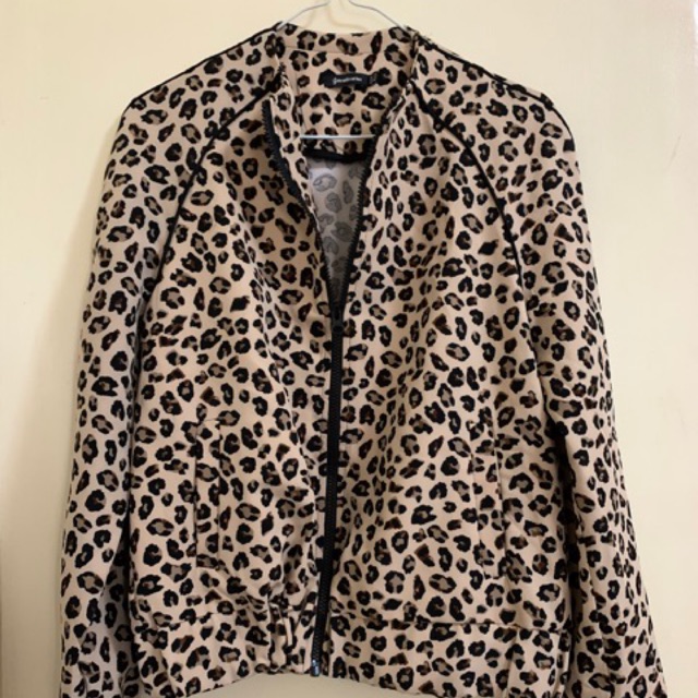 STRADIVARIUS Leopard Print Bomber Jacket | Shopee Philippines