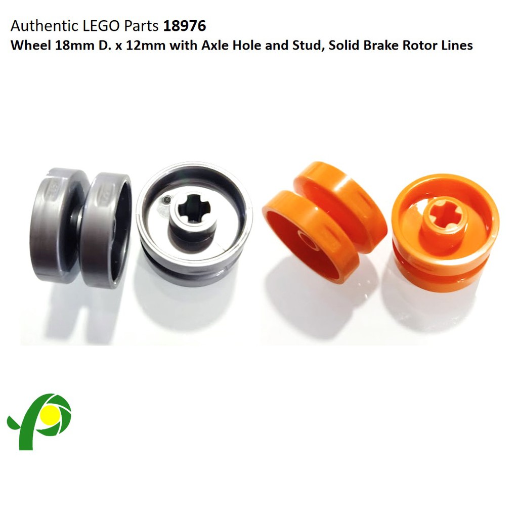 LEGO Parts 18976 Wheel 18mm D. x 12mm with Axle Hole and Stud, Solid ...