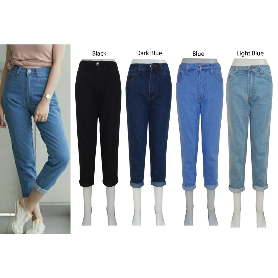 jeans mom high rise